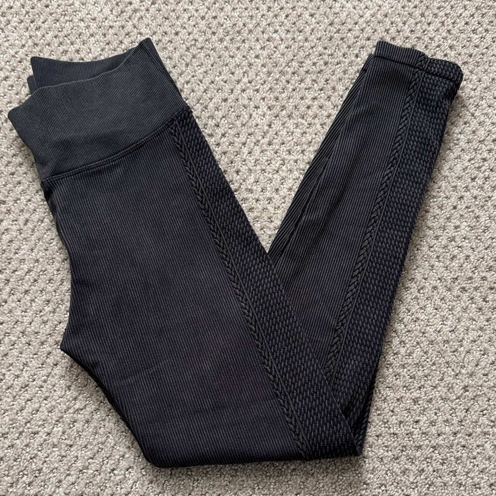 Aerie Dark Gray Ribbed Leggings